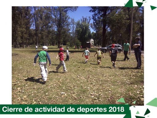 2018: Actividad de cierre de deportes