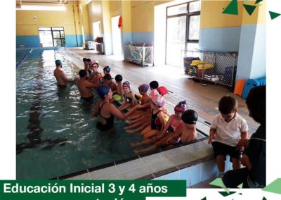 2018: Educacion Inicial 3 y 4 años comenzó natación