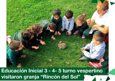 2018: Educación Inicial visitó la granja «Rincón del Sol»