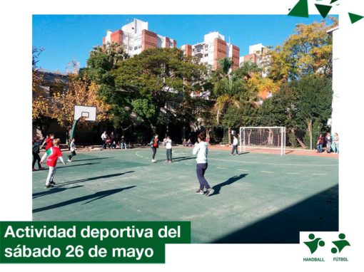 2018: Actividad deportiva del sábado 26 de mayo