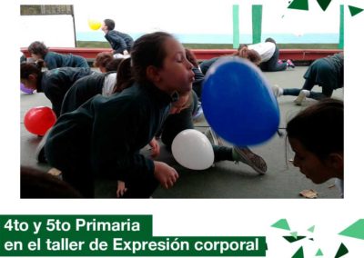 2018: 4to. y 5to. de Primaria en el Taller de Expresión Corporal