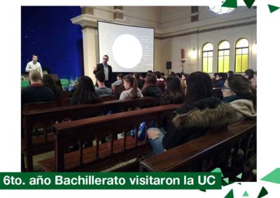 2018: 6to. año bachillerato visitó la UC