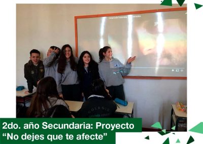 2018: 2do. Secundaria en el taller «No dejes que te afecte»