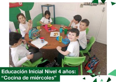 2018: Educación Inicial Nivel 4 años, «Cocina de miércoles»