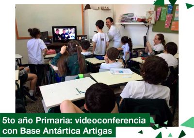 2018: 5to año de Primaria en videoconferencia con Base Antártica Artigas