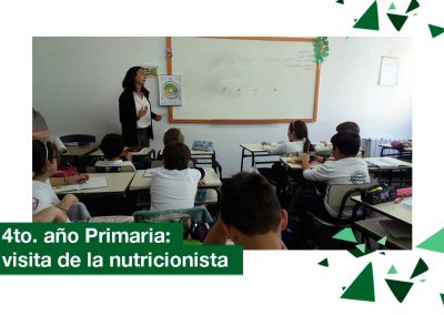 2018: 4to Primaria, visita de la nutricionista