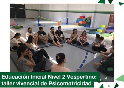 2018: Educación inicial nivel 2 años vespertino en taller de psicomotricidad