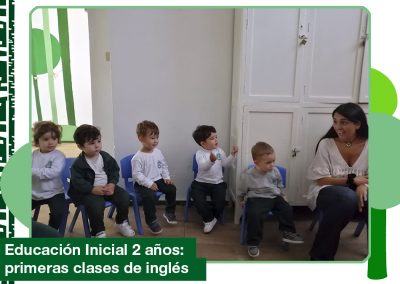 2019: Educación Inicial 2 años en las primeras clases de inglés.