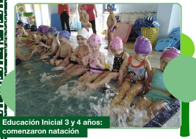 2019: Educación Inicial 3 y 4 años comenzaron natación