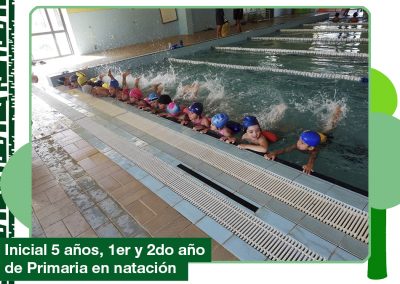 2019: inicial 5 años, 1ro y 2do año de Primaria en natación