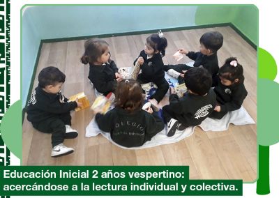 2019: Educación inicial 2 años vespertino se acercan a la lectura individual y colectiva