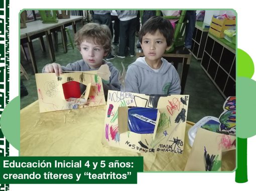 2019: Educación Inicial 4 y 5 años crearon títeres de animales fantásticos y «teatritos»