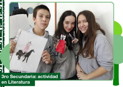 2019: actividad de literatura de 3ro de Secundaria.