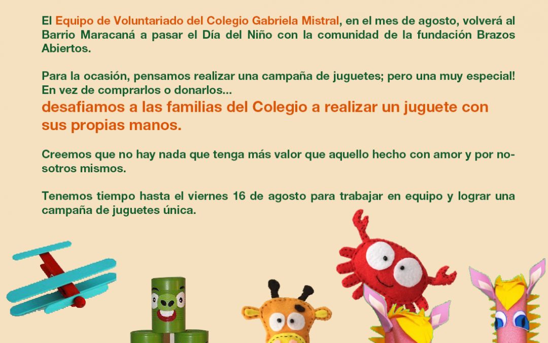 El Equipo de Voluntariado se prepara para el Día del Niño.