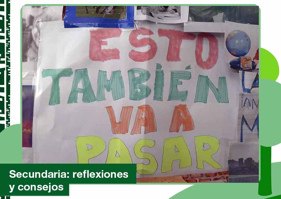 2020: reflexiones y consejos de los alumnos de secundaria.