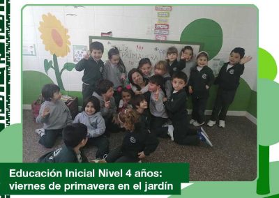 Educación Inicial Nivel 4 años: viernes de primavera en el jardín