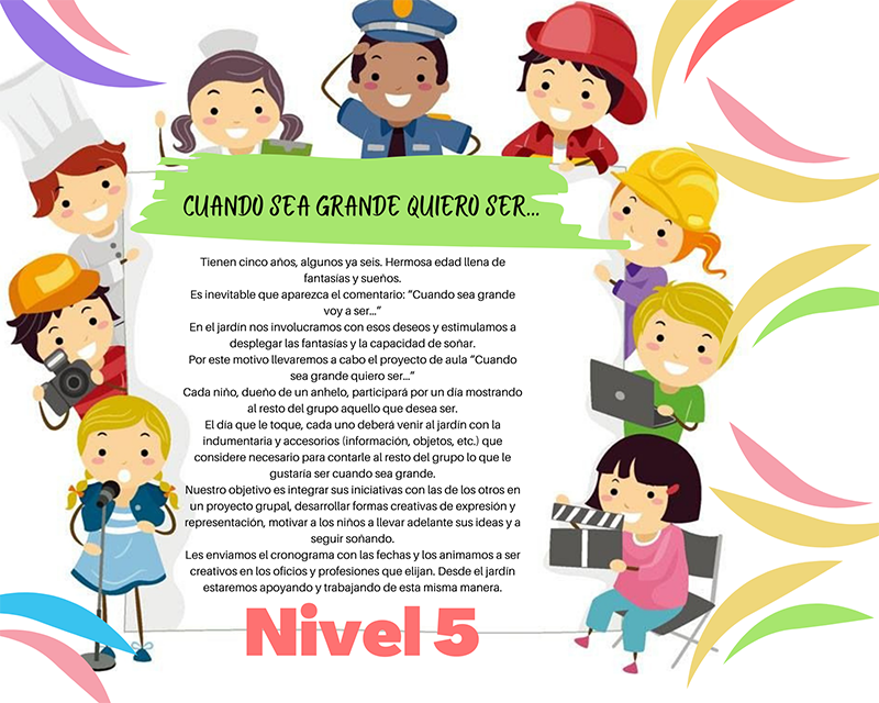 2020: Nivel 5 años «Cuando sea grande quiero ser…»