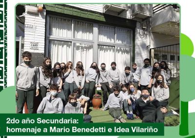 2020: 2do año de Secundaria. Homenaje a Mario Benedetti e Idea Vilariño.