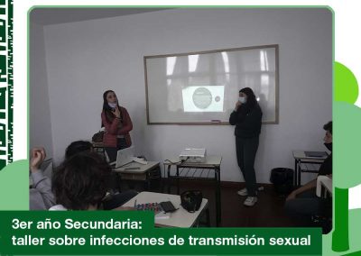 2020: 3er año de Secundaria en el taller sobre infecciones de transmisión sexual.