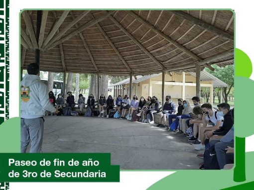 2020: 3er año de Secundaria en el paseo de fin de año.