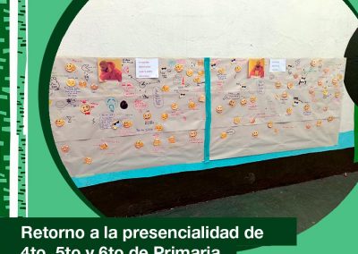 2021. Retorno a la presencialidad de 4to, 5to y 6to de Primaria.