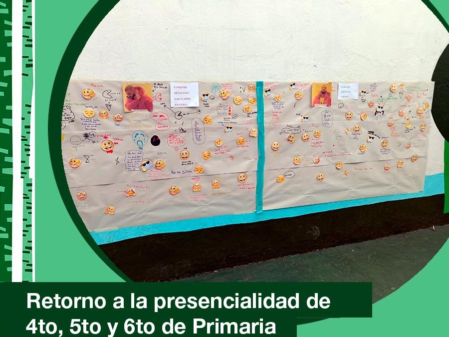 2021. Retorno a la presencialidad de 4to, 5to y 6to de Primaria.