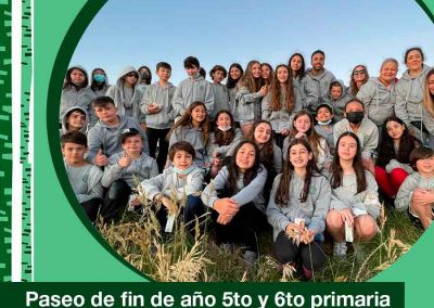 2021. Paseo de fin de año de 5to y 6to de Primaria a Solanas