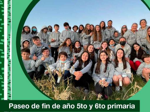 2021. Paseo de fin de año de 5to y 6to de Primaria a Solanas